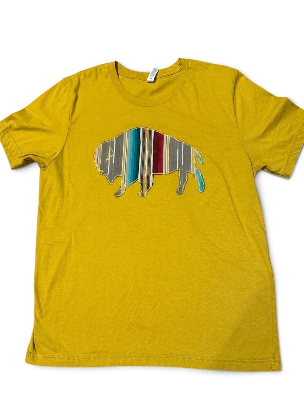 Rodeo Buffalo embroidered graphic T-shirt size leg